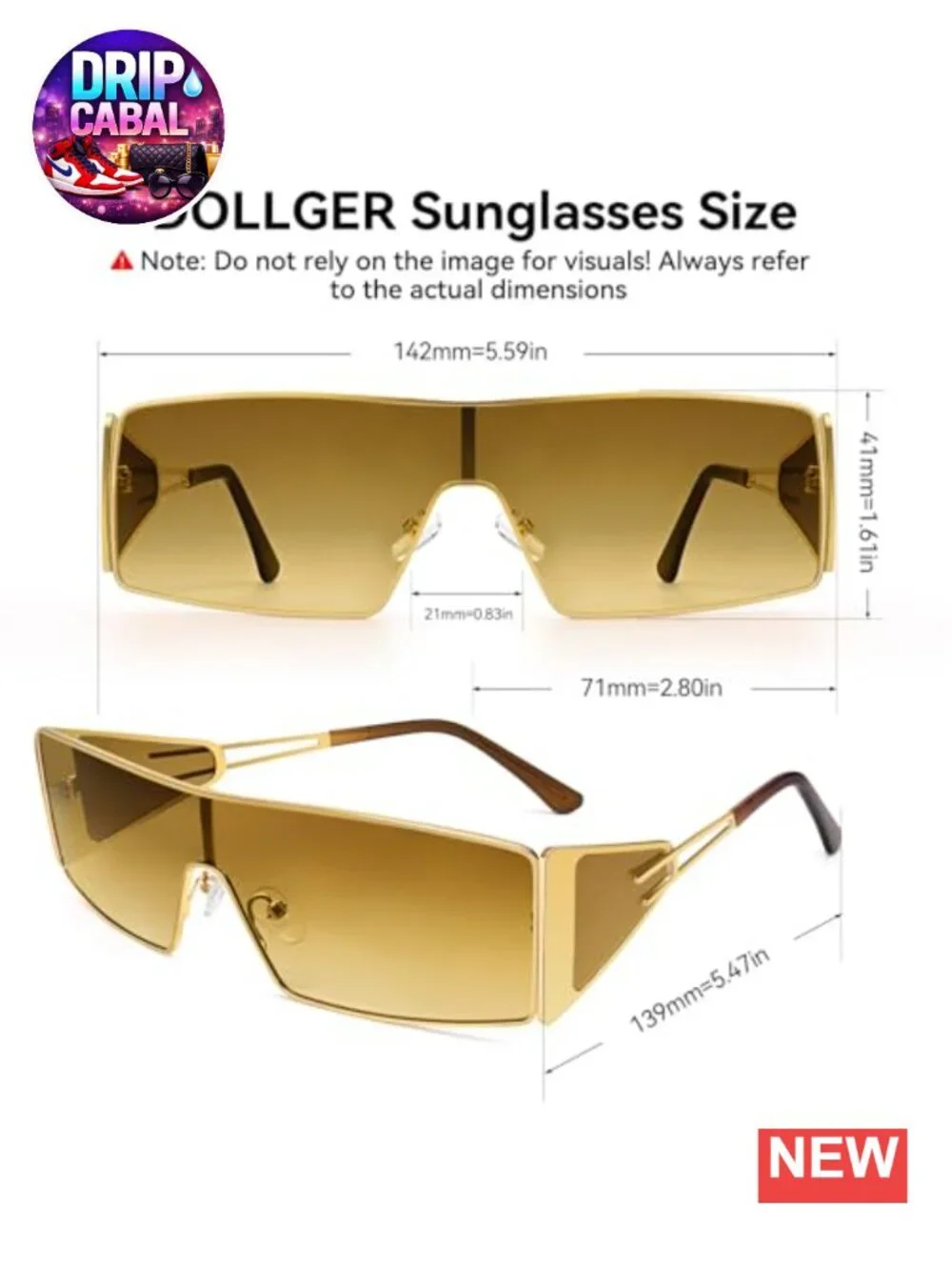 Oversized Rectangle Sunglasses Y2K Metal Frame UV Protection